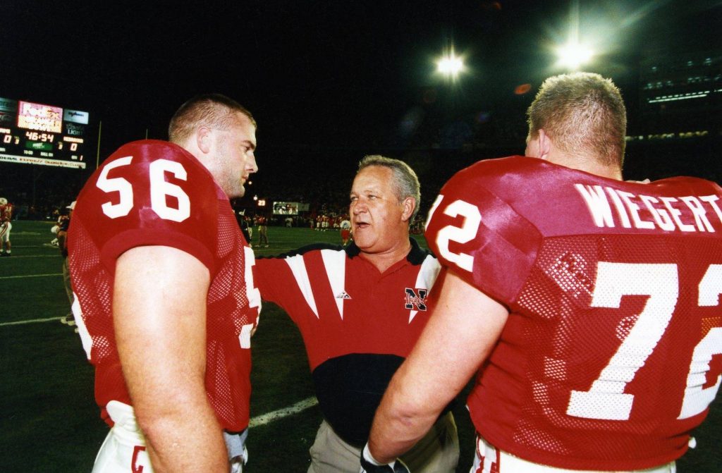 671 Rob Zatechka, coach Milt Tenopir, Zach Wiegert