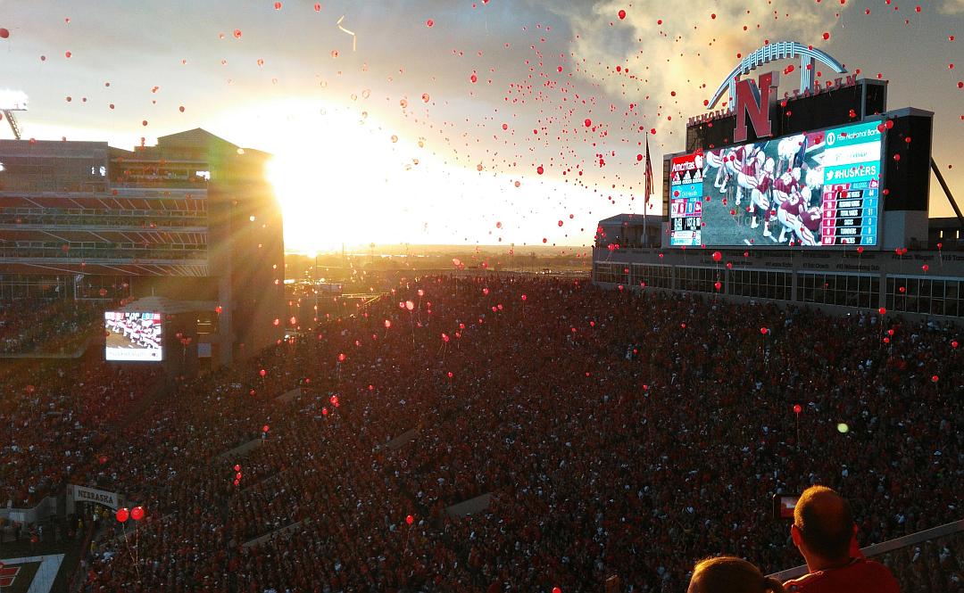 Balloons at Memorial Stadium