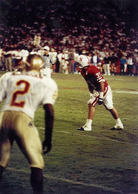 Brett Popplewell awaiting the snap
