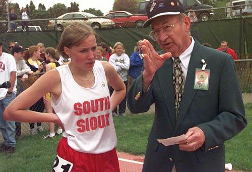 Al Papik working the NE State Track Meet