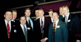 Rob Zatechka (4th from left) Spring Football Banquet