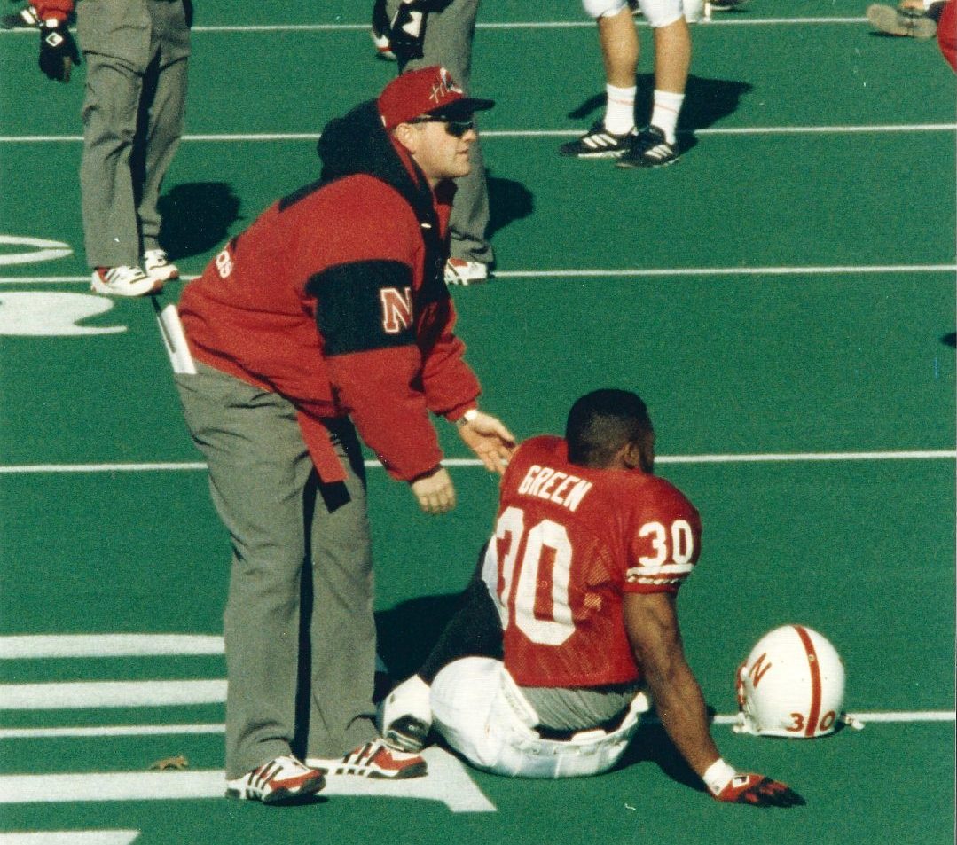 Chad Stanley stretching Ahman Green