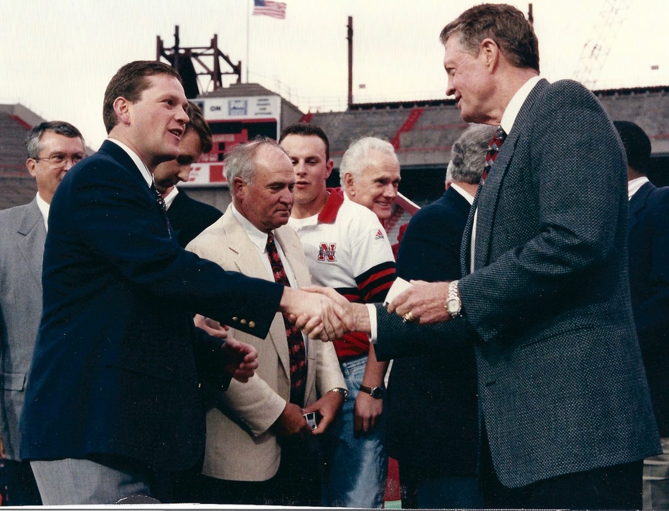 Receiving the championship ring