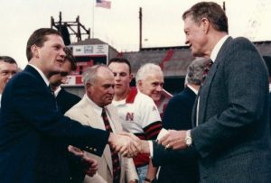 Receiving the championship ring