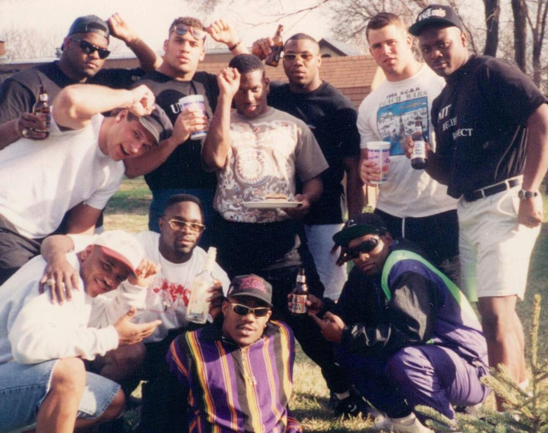 Colman with fellow Blackshirts