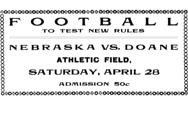 Daily Nebraskan's game-day notice