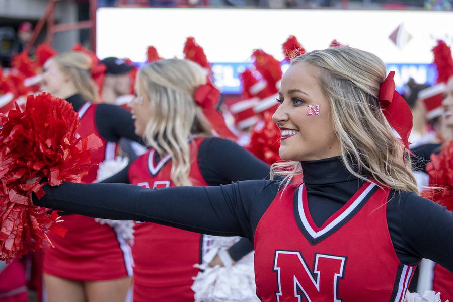 Cheerleaders during Saturday's game