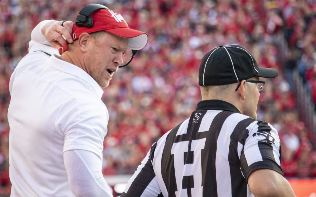 Scott Frost and official