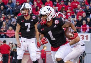 Wan'Dale Robinson heads upfield in the third quarter