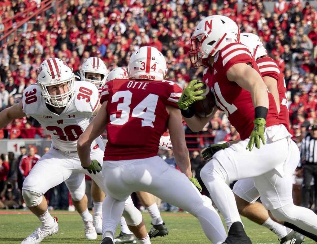Zach Weinmaster returns a short kickoff during the second quarter