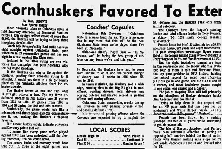 1970.10 Okla. State gameday